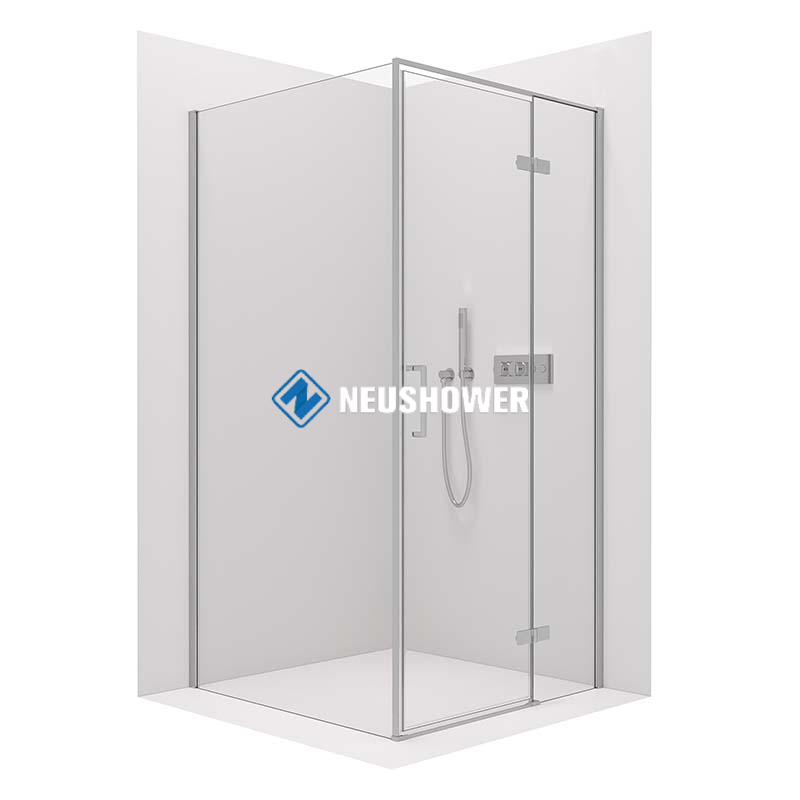 Corner shower cubicles DY409 with chrome or black hinge unit glass doors  shower enclosure