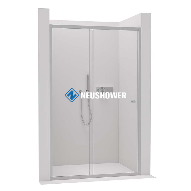 Shower screen for recess genuine NANO glass DY505 - frosted detail - height - 195 cm - available in different widths shower enclosure