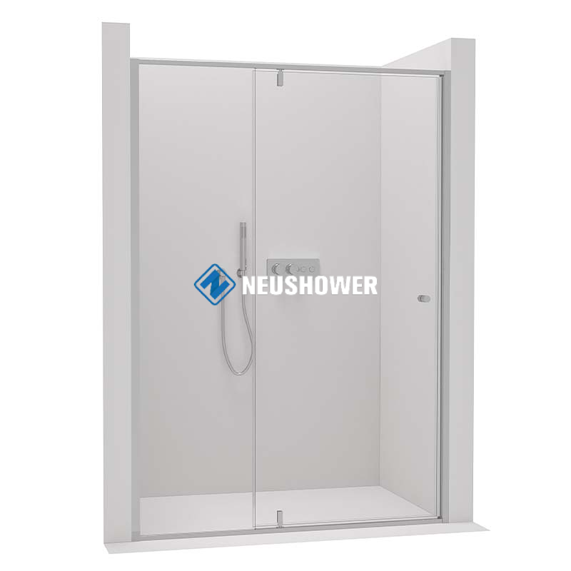 Pivot door shower enclosure DY606  transparent safety glass- width and color selectable shower screen