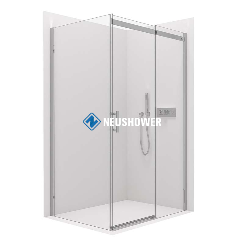 Shower cubicle NANO real glass sliding door DY806 with side panel